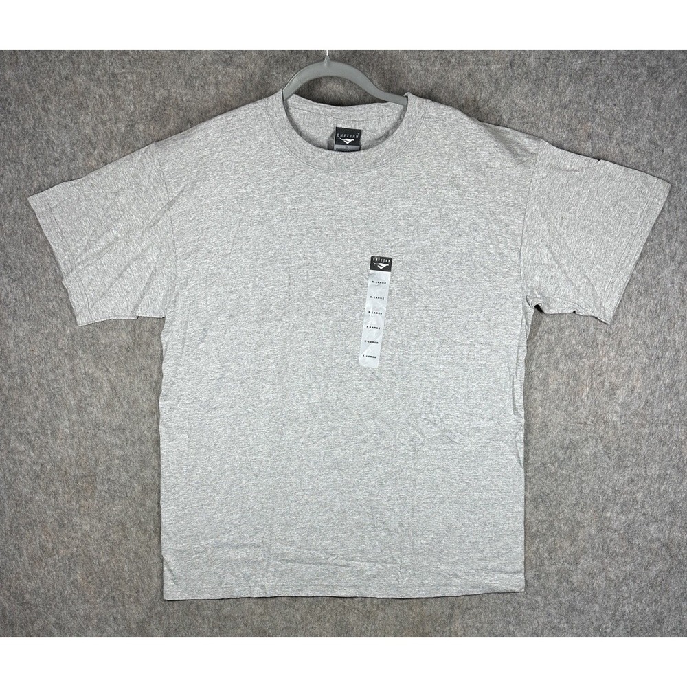 Vintage 90s Cheetah Blank T Shirt Mens XL Steel Gray Heavyweight NWT Deadstock